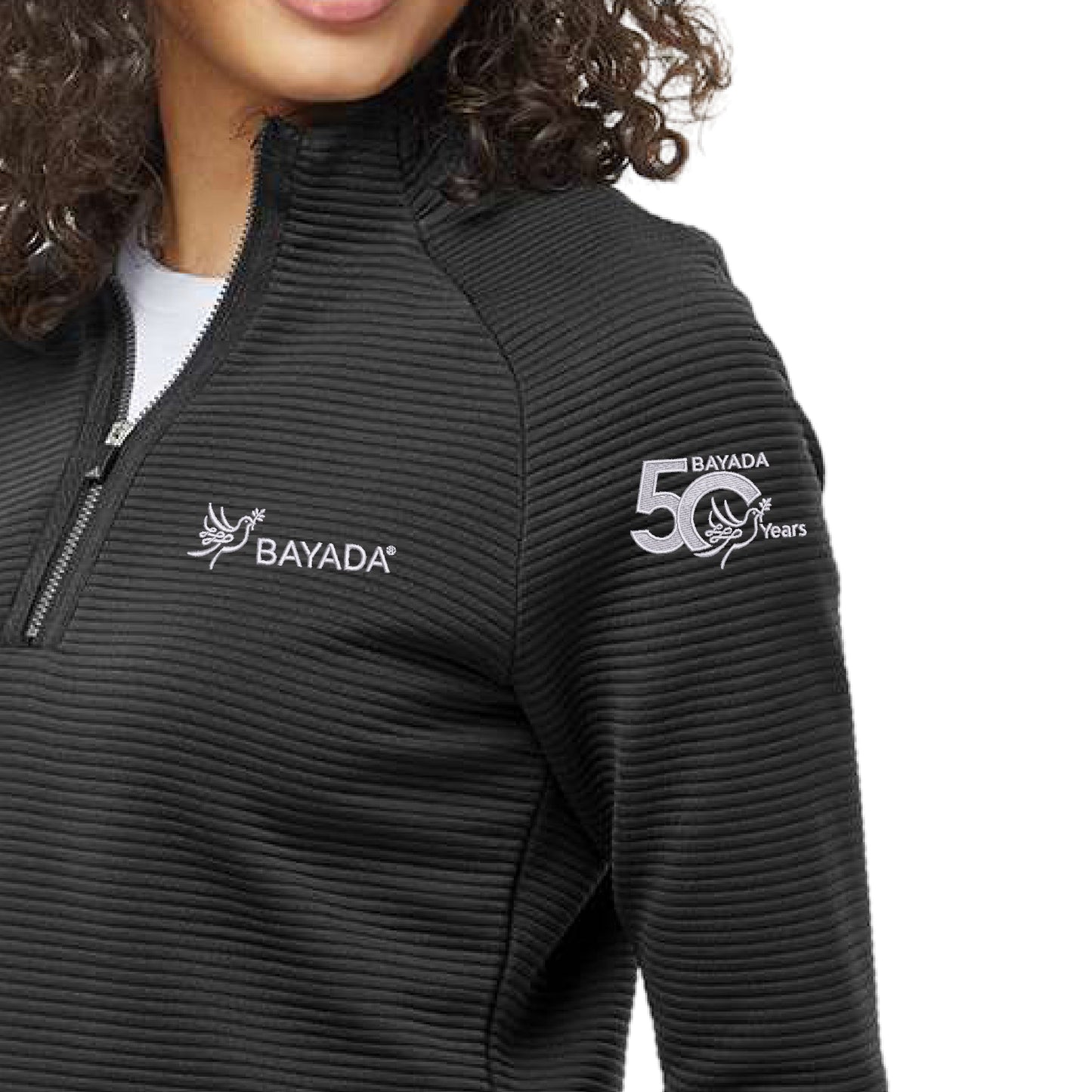 Ladies Adidas Spacer 1/4-Zip Pullover