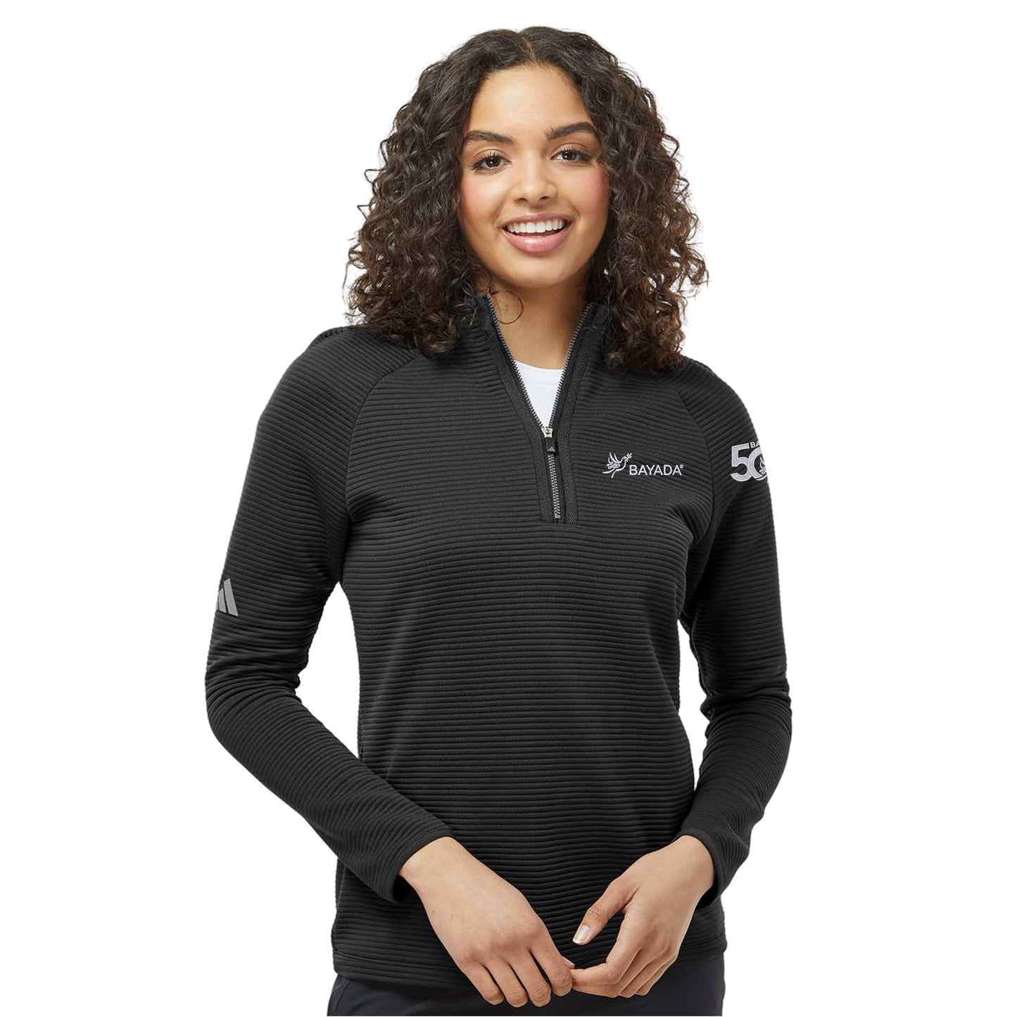 Ladies Adidas Spacer 1/4-Zip Pullover