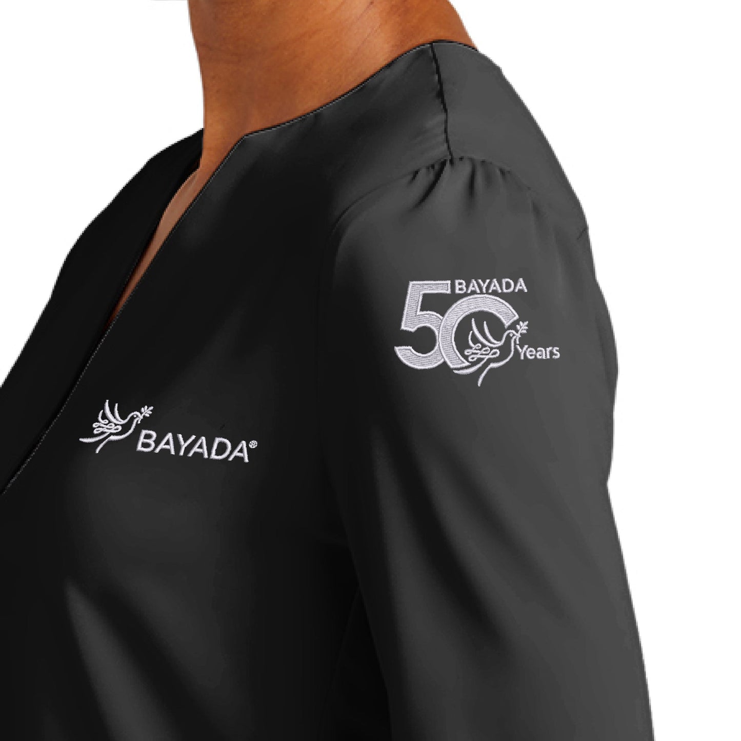 BB Open Neck Satin Blouse