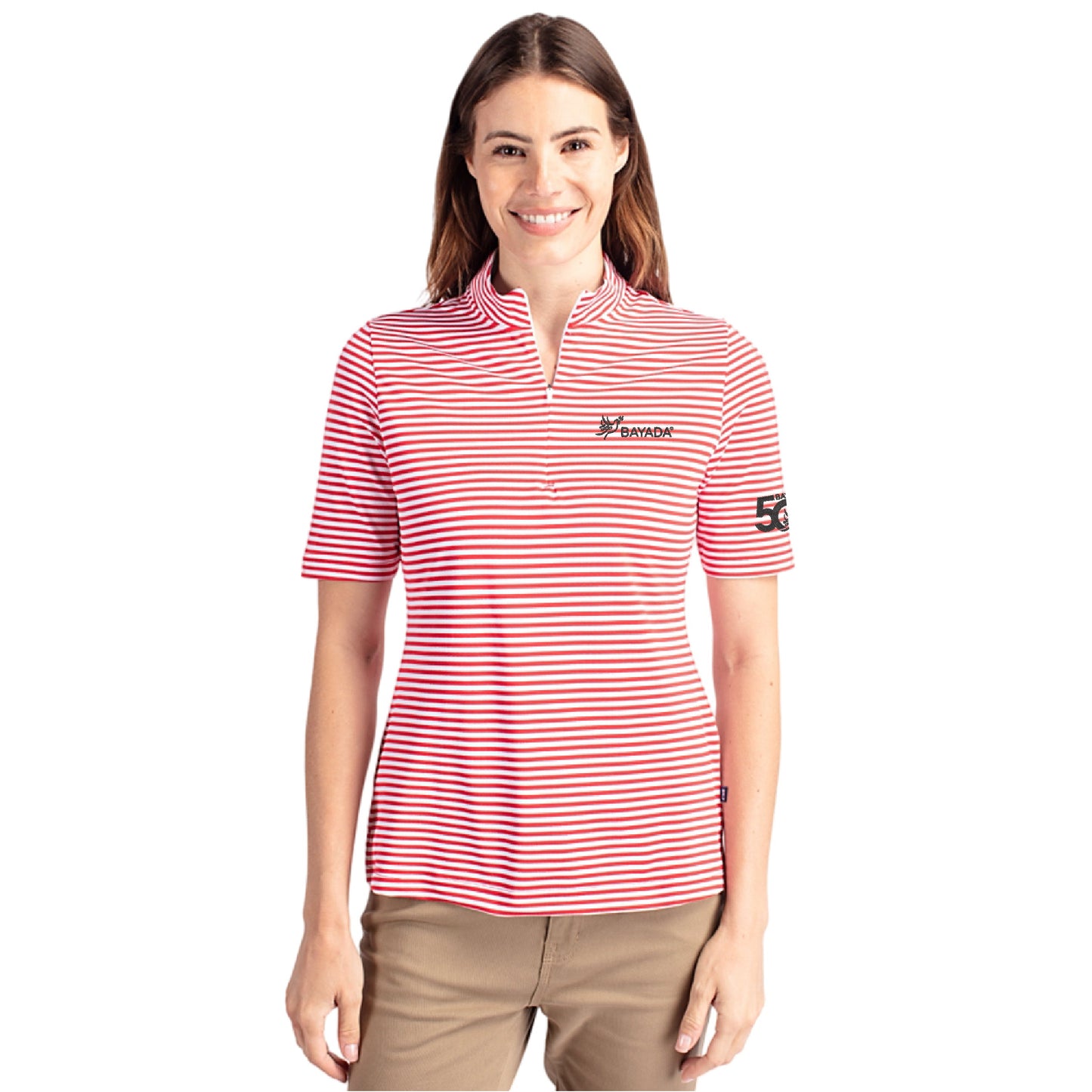 Ladies CutterBuck Virtue Stripe Top