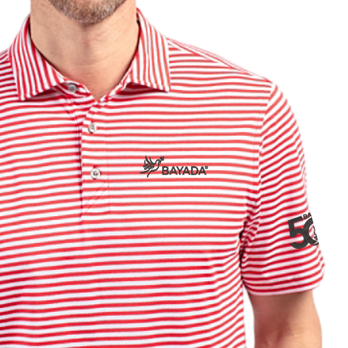Mens CutterBuck Virtue Stripe Top
