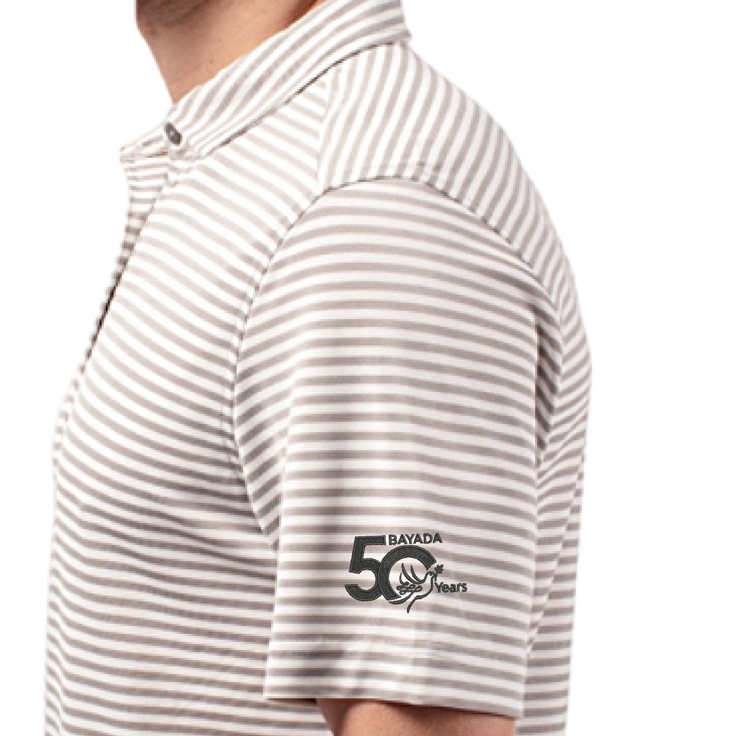 Mens CutterBuck Virtue Stripe Top