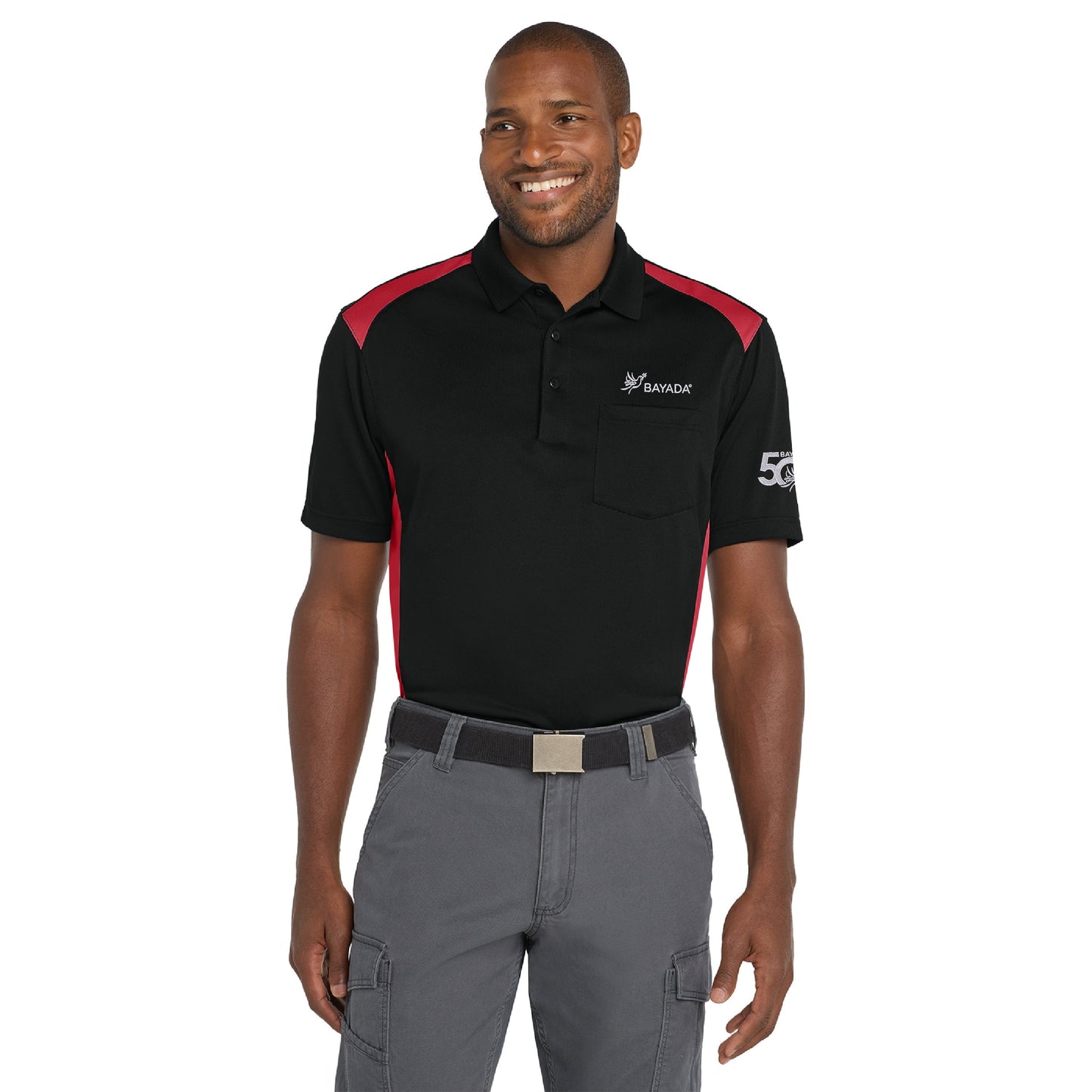 Two Way Colorblock Pocket Polo