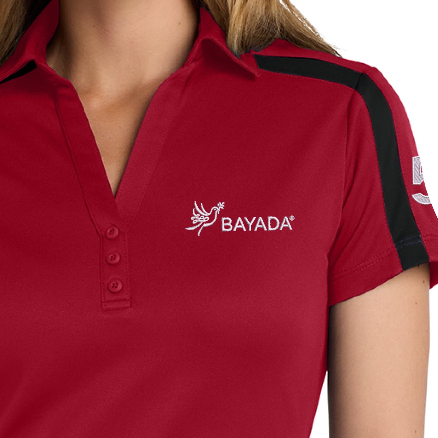 Ladies Silk Touch Colorblk Stripe Polo