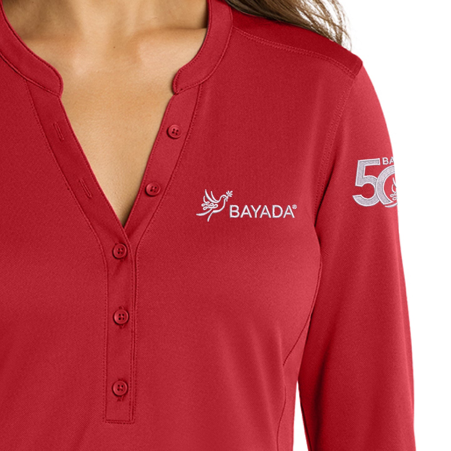 Ladies Port Authority UV Pique Henley
