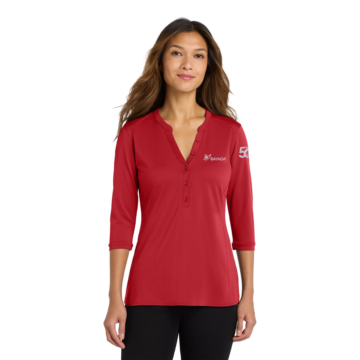 Ladies Port Authority UV Pique Henley