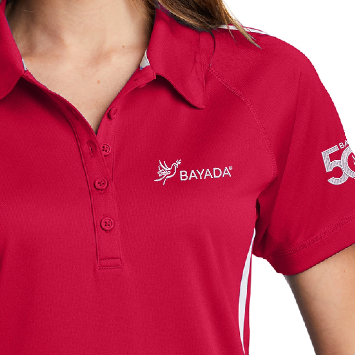 Ladies Micro-Mesh Colorblock Polo