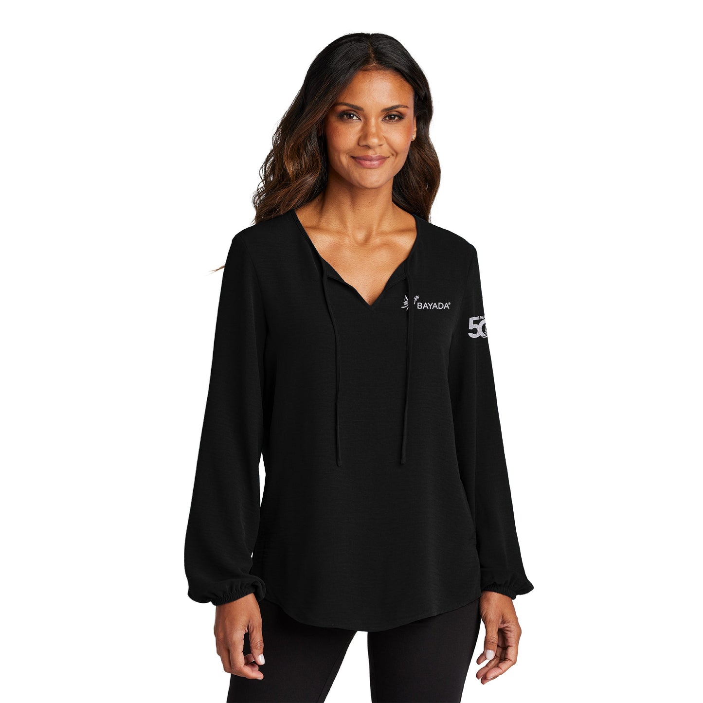 Port Authority® Ladies Textured Crepe Blouse