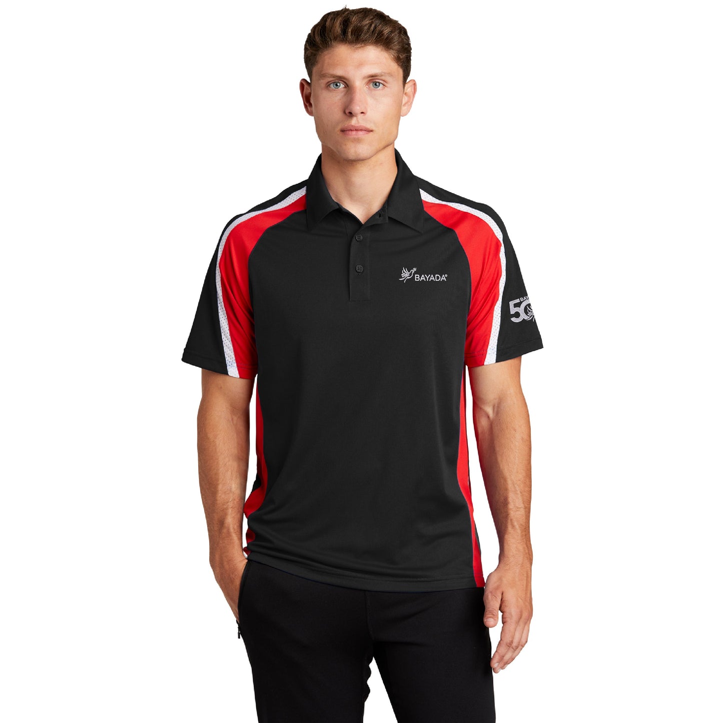 Tricolor Sport-Wick Polo
