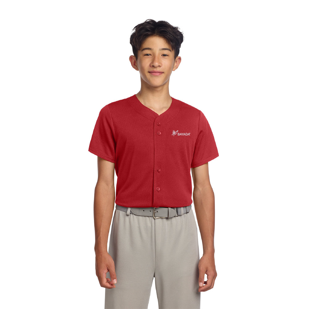 Sport-Tek Youth Full Button Jersey
