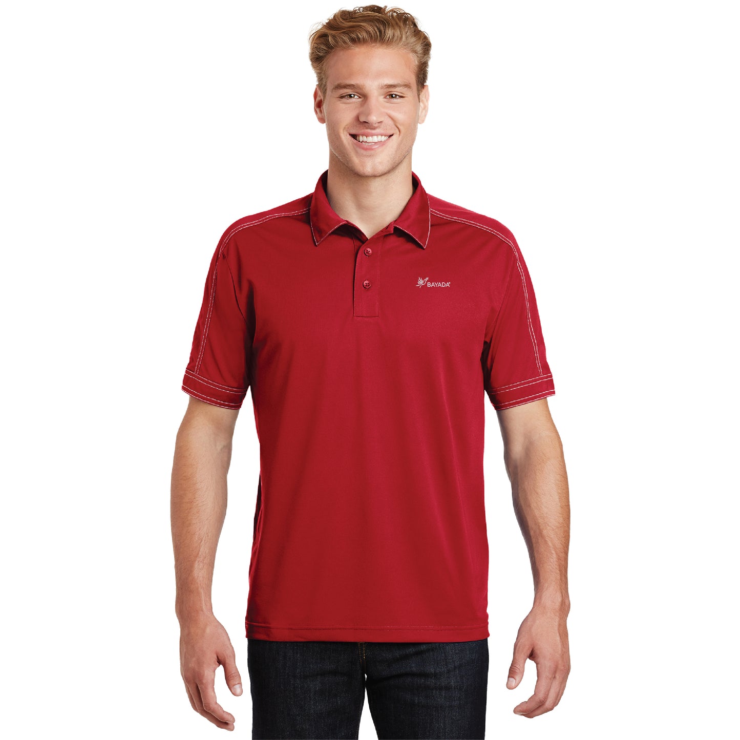 Contrast Stitch Micropique Polo