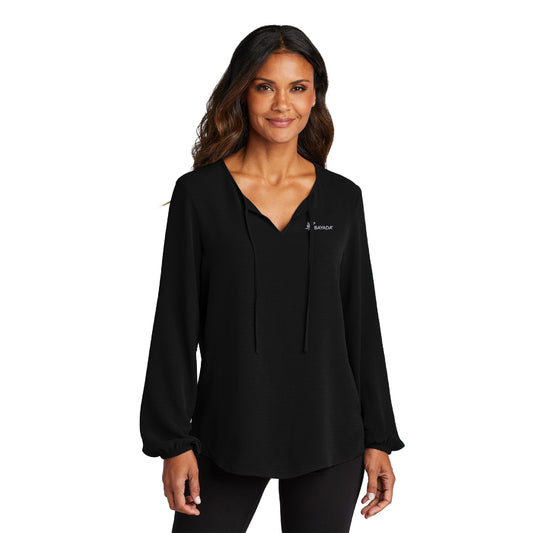 Port Authority® Ladies Textured Crepe Blouse