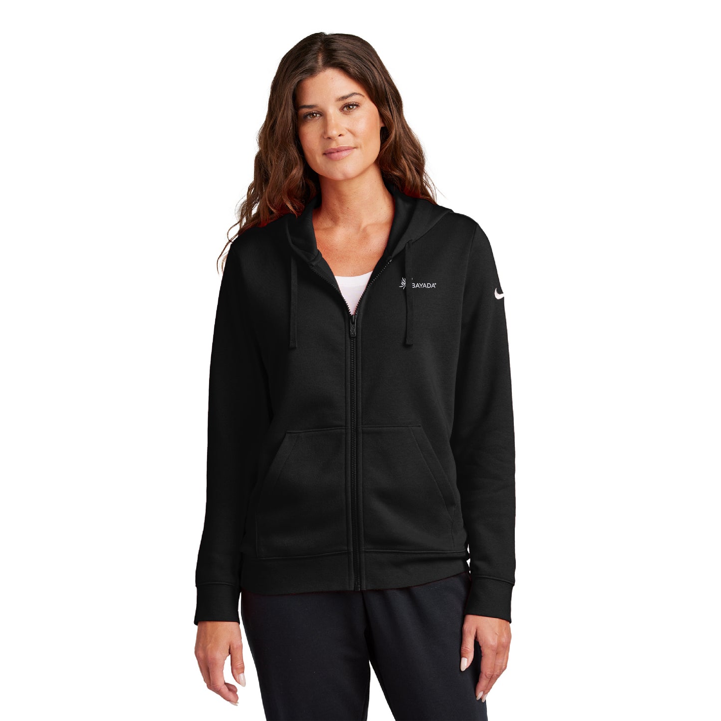 Nike Ladies Club Fleece Sleeve Swoosh Full-Zip Hoodie