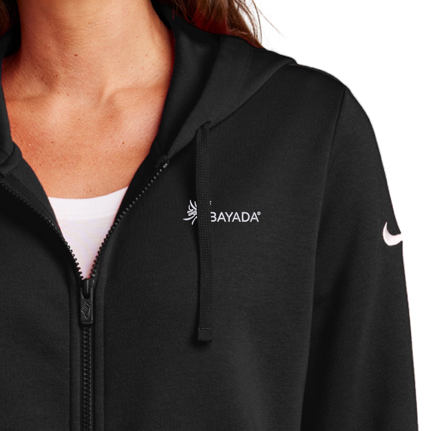 Nike Ladies Club Fleece Sleeve Swoosh Full-Zip Hoodie