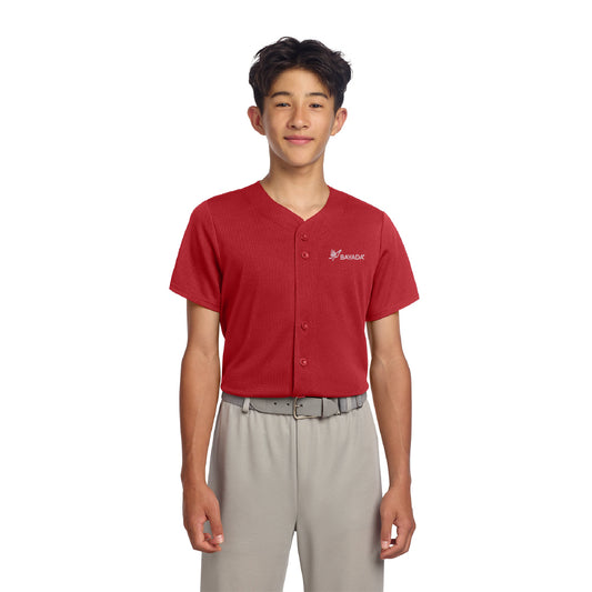 Sport-Tek Youth Full Button Jersey