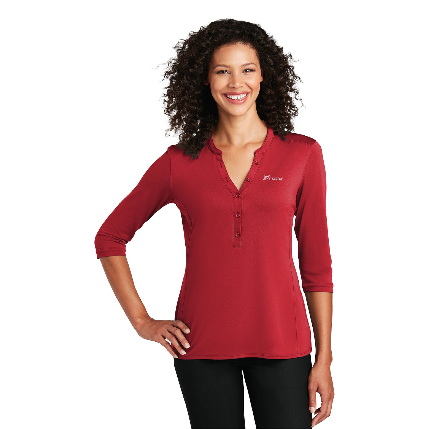 Ladies Port Authority UV Pique Henley